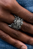 Paparazzi - Cosmic Confetti - Silver PaparazzI Ring Fashion Fix