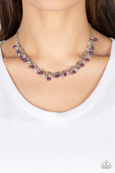 Paparazzi - Soft-Hearted Shimmer - Purple Necklace Heart