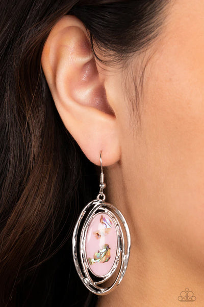 Paparazzi - Ocean Floor Oracle - Pink Earrings (Fashion Fix Exclusive)