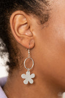 Paparazzi -  Foreshore Figurine - Silver Earrings Fashion Fix Flower