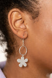 Paparazzi -  Foreshore Figurine - Silver Earrings Fashion Fix Flower