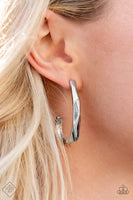 Paparazzi - Made You HOOK - Silver Earrings Fashion Fix