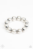 Paparazzi - One Woman Show-STOPPER - White Bracelet Stretchy Fashion Fix