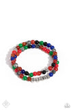 Paparazzi - BEAD That As It May - Red Bracelet Stretchy Inspirational
