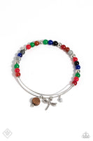 Paparazzi - A Need for BEADS - Red Bracelet  Bangle Dragonfly Fashion Fix