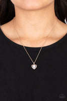 Paparazzi - Effulgently Engaged - Rose Gold Necklace Heart
