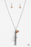 Paparazzi - Passports and Paris - Orange Necklace#1439 (D)
