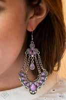 Paparazzi - Unique Chic - Purple Earrings Fashion fix