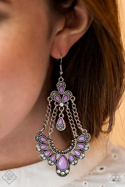 Paparazzi - Unique Chic - Purple Earrings Fashion fix