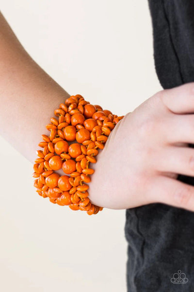 Paparazzi - Tropical Bliss - Orange Bracelet #3380