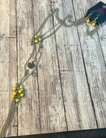 Paparazzi Yellow Multi Layer Necklace  #3155