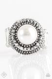 Bronx Beauty - White Paparazzi Ring #2663