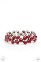 Paparazzi - Marina Romance - Red Bracelet Stretchy Fashion fix