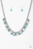 Paparazzi - Keep A GLOW Profile - Blue Necklace #2980 (D)