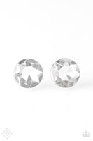 Paparazzi - GLOWING, GLOWING, Gone! - White Post Earrings #3677 (D)