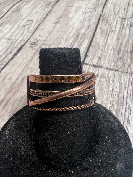 Stay In Your Lane - Copper Paparazzi Ring #3447