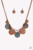 Paparazzi - Treasure HUNTRESS - Copper Necklace #1155 (D)
