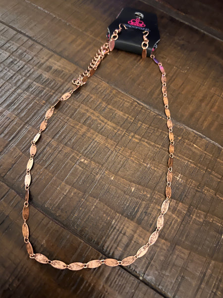 Make A Flash - Copper Necklace Paparazzi #1755