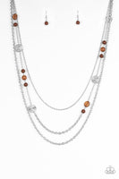 Paparazzi -  Pretty Pop-tastic! - Brown Necklace #612(D)