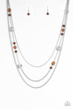 Paparazzi -  Pretty Pop-tastic! - Brown Necklace #612(D)