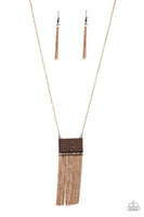 Paparazzi - Totally Tassel - Copper Necklace 4907 (D)