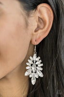 Paparazzi - Billion Dollar Boss - White Earrings