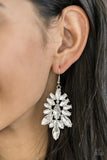 Paparazzi - Billion Dollar Boss - White Earrings
