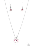 Paparazzi - Smitten with Style - Pink Necklace Heart