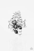Sparkle Splash -Black Paparazzi Ring #4757