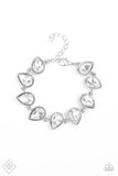 Paparazzi - Free Rein - White Clasp Bracelet Fashion Fix