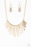 Paparazzi - Welcome To The Pack - Gold Necklace #3826 (D)