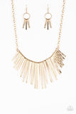 Paparazzi - Welcome To The Pack - Gold Necklace #3826 (D)