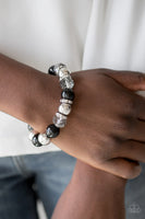 Paparazzi - Camera Chic - Black Bracelet Stretchy #1168 (D)