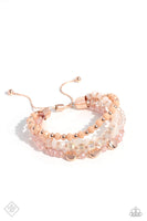 Paparazzi - Dewy Delight - Rose Gold Bracelet Sliding Knot (Fashion Fix)