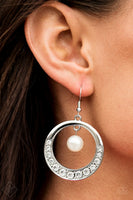 Paparazzi - The Icon-ista - White Earrings Fashion Fix