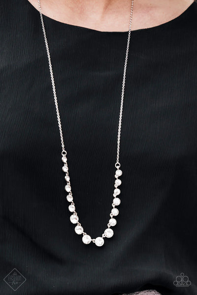Paparazzi - Here We GLOW! - White Necklace #3977 (D)