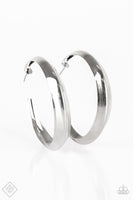 Paparazzi - Lets Get Ready To Rumble! - Silver Earrings Hoop Fashion Fix