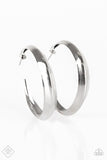 Paparazzi - Lets Get Ready To Rumble! - Silver Earrings Hoop Fashion Fix