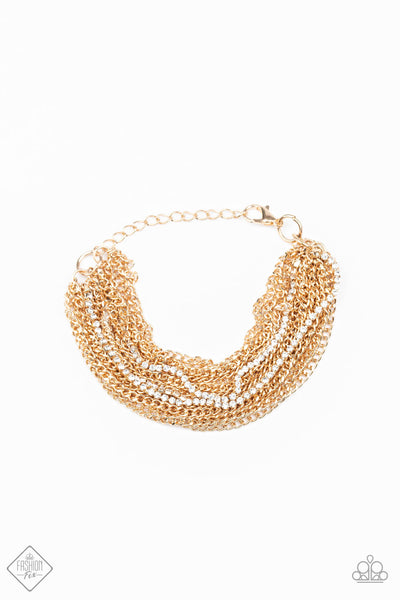 Paparazzi - Pour Me Another - Gold Bracelet Clasp Fashion fix