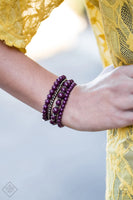 Paparazzi -  Rockin Rococo - Purple Stretchy Bracelet Fashion Fix