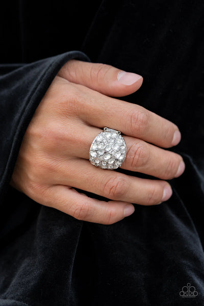 Paparazzi - Here Comes the Boom! - White Paparazzi Ring