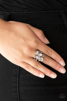 Metro Mingle - Silver Paparazzi Ring #4095