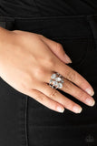 Metro Mingle - Silver Paparazzi Ring #4095