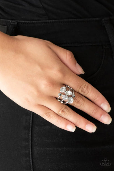 Metro Mingle - Silver Paparazzi Ring #4095