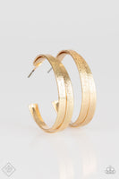 Paparazzi - High-Class Shine - Gold Earrings Hoop Fashion Fix