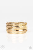 Paparazzi - Rise and Shine - Gold Paparazzi Ring Fashion Fix