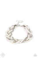 Paparazzi - Vintage Variation - White Clasp Bracelet Fashion Fix