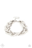 Paparazzi - Vintage Variation - White Clasp Bracelet Fashion Fix