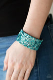 Paparazzi - Starry Sequins - Blue Bracelet #986