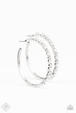 Paparazzi - A Sweeping Success - White Hoop Earrings Fashion Fix